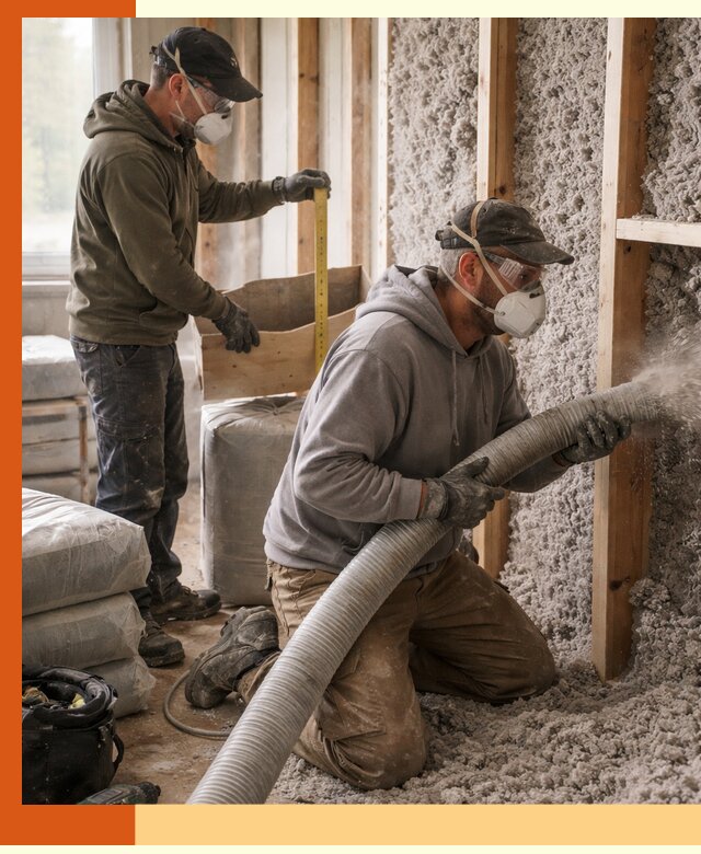 Утепление таунхауса эковатой в Ирбите для максимально теплых стен