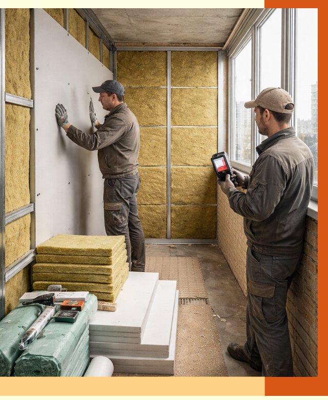 Утепление балкона в Ирбите от 4947 руб. под ключ | ТепломастерРбт